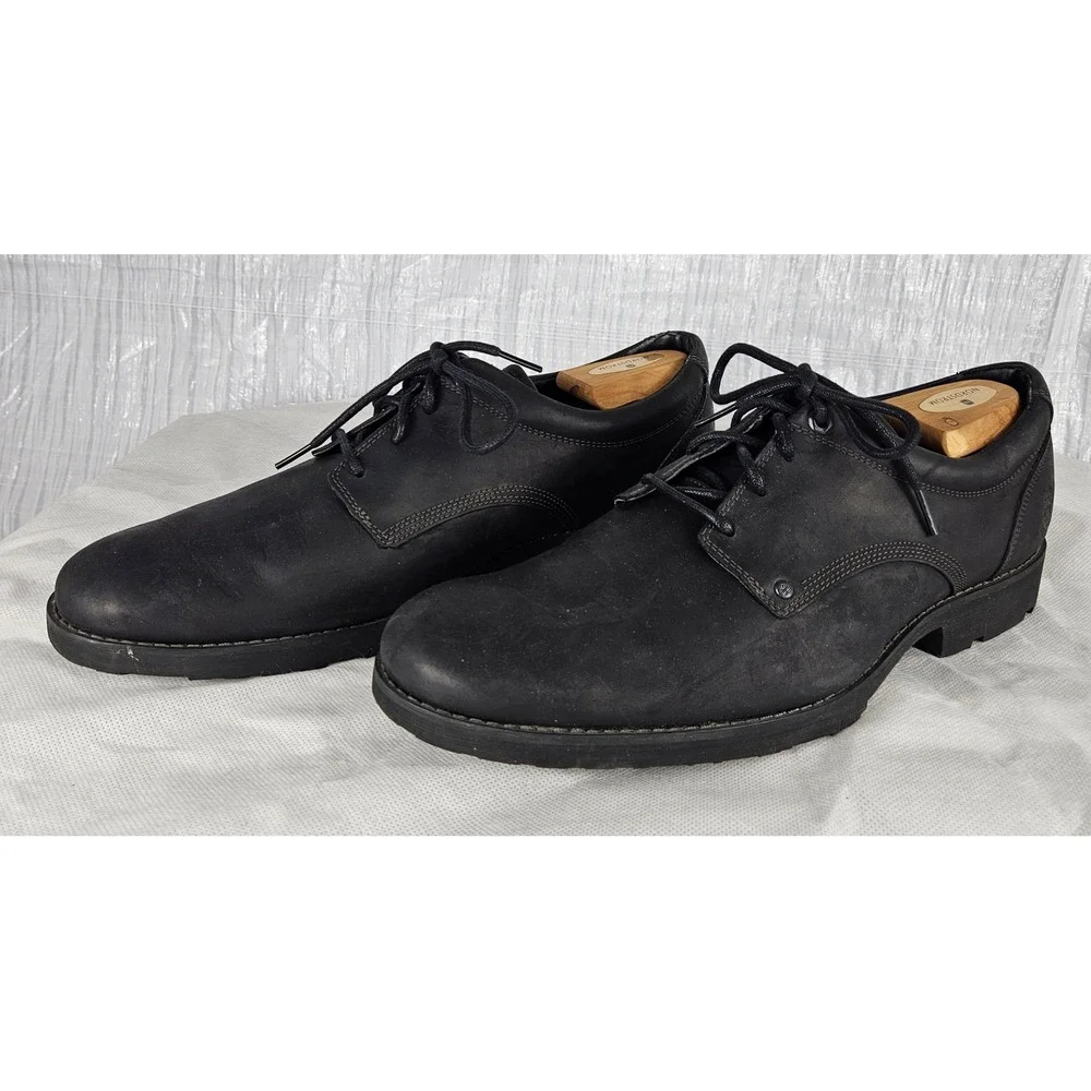 Timberland Mens 13M Smart Comfort Black Leather Oxford Dress Shoes 95534